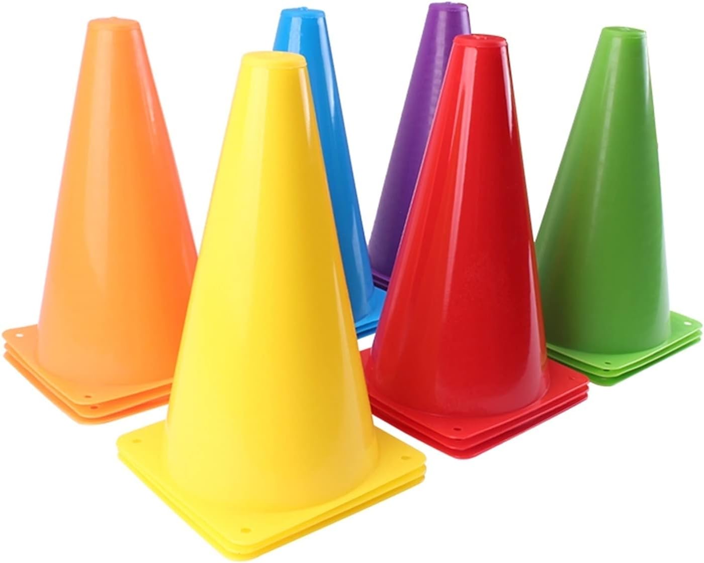 Multipurpose Sports Training Cones – Durable Plastic Marker Cones for Football, Basketball, Cricket & Fitness Drills - 32 cm (12 inch)