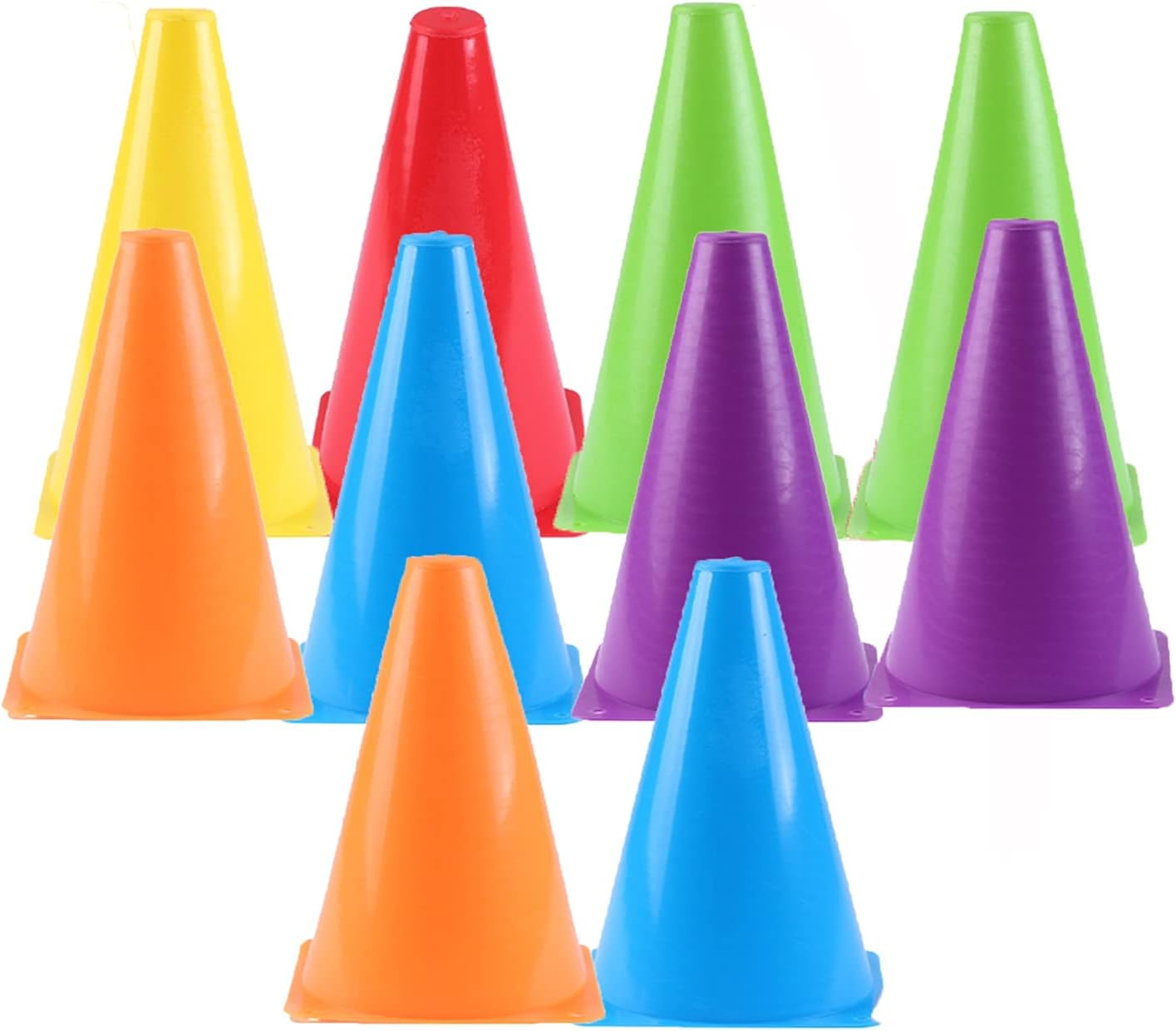 Multipurpose Sports Training Cones – Durable Plastic Marker Cones for Football, Basketball, Cricket & Fitness Drills - 23 cm (9 inch)