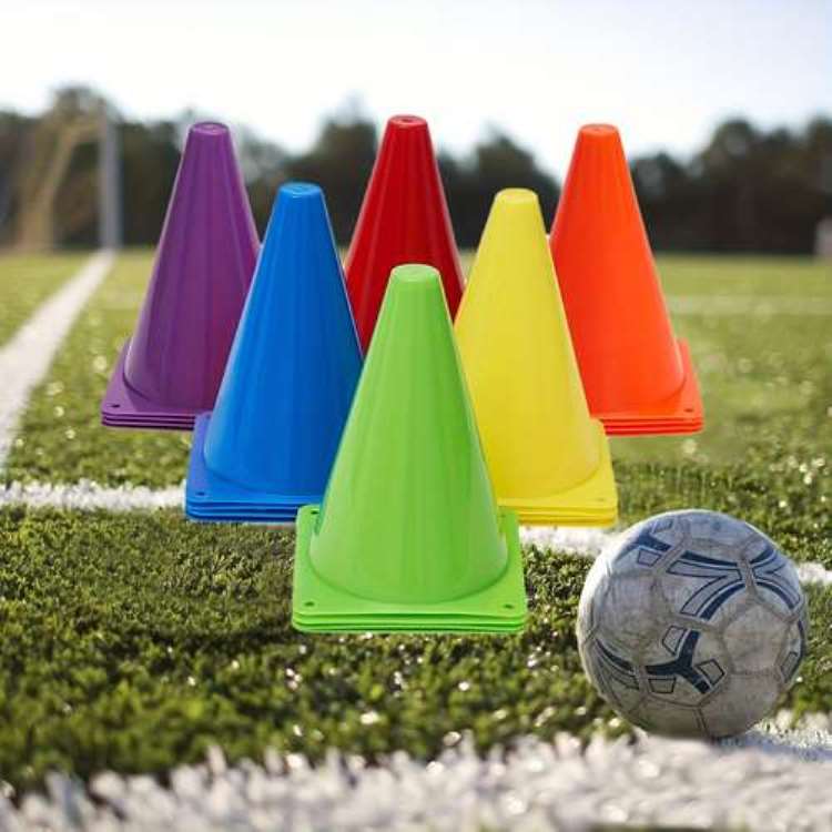 Multipurpose Sports Training Cones – Durable Plastic Marker Cones for Football, Basketball, Cricket & Fitness Drills - 23 cm (9 inch)
