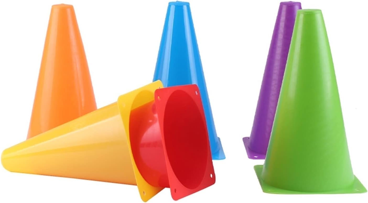 Multipurpose Sports Training Cones – Durable Agility Marker Cones for Football, Soccer, Basketball, Cricket & Fitness Drills | Stackable & High Visibility - 18cm – 7 inch