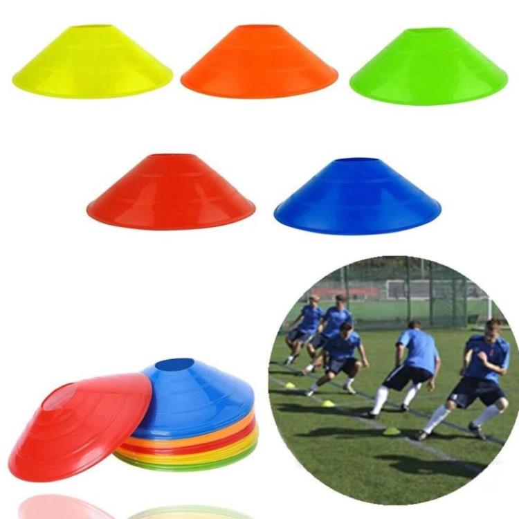 Multipurpose Sports Training Cones – Durable Agility Marker Cones for Football, Soccer, Basketball, Cricket & Fitness Drills | Stackable & High Visibility - Flat Disc – 15cm/6 inch