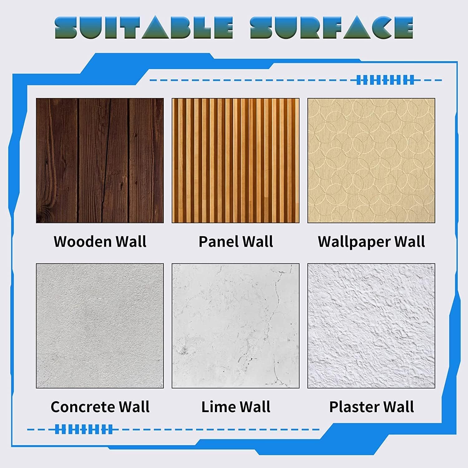 Heavy Duty Concrete Wall Hooks – No Drill Picture Hanging Hooks with Steel Nails | Plastic Wall Hangers for Frames, Mirrors & Clocks (Pack of 10)