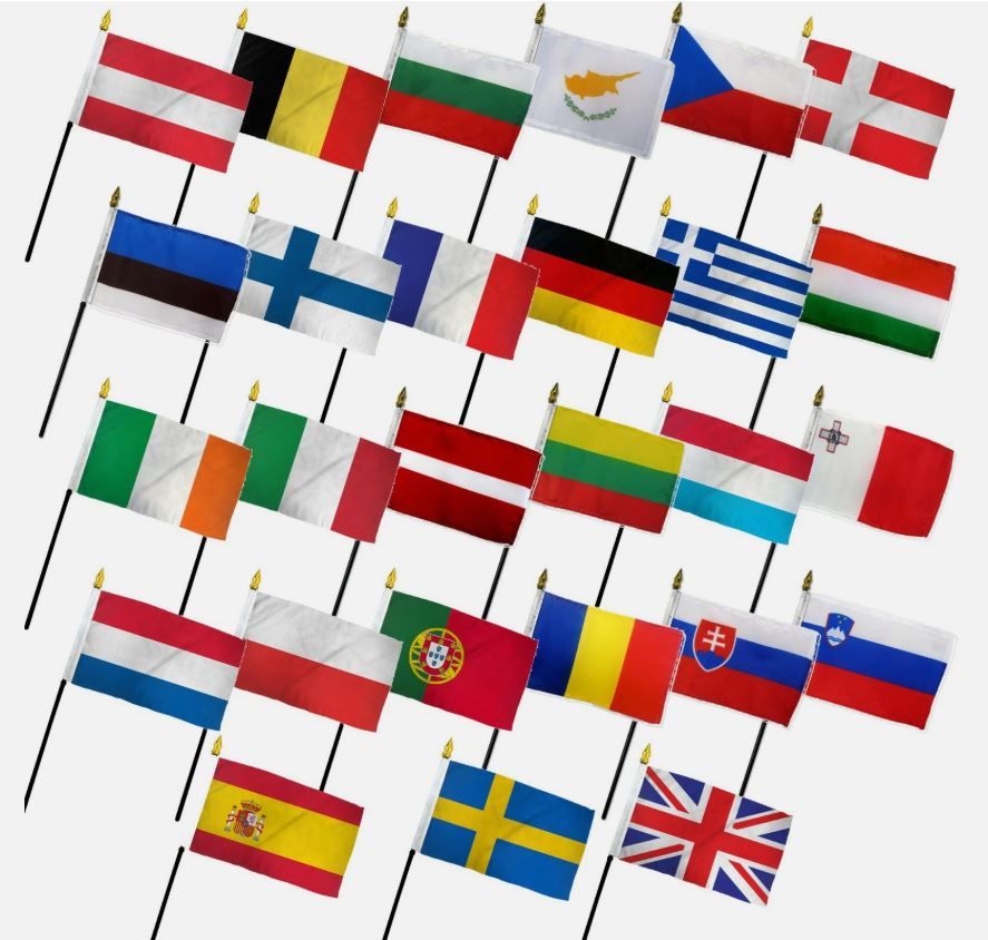 Mini National Desk Flags with Stand – Handheld World Country Flag Table Display for Office, School & Patriotic Events