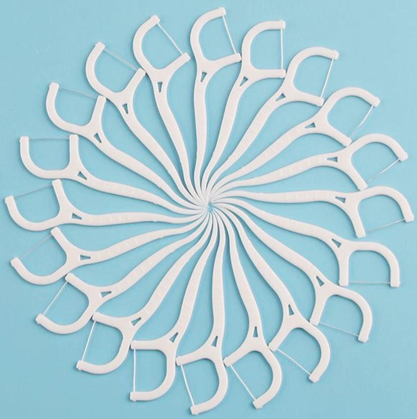 Dental Floss Picks Toothpicks – 2-in-1 Disposable Teeth Cleaning Floss Sticks for Oral Hygiene (50 PCS Pack)