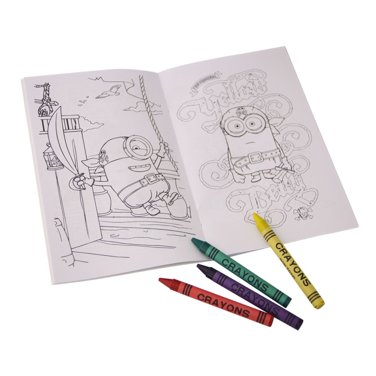 Kids Grab & Go Coloring Activity Book Set – Travel Art & Craft Kit with Crayons | Fun Coloring Pack for Boys & Girls