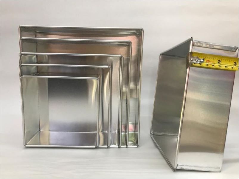 Aluminium Cake Baking Tins – Durable Jua Kali Cake Pans Set | Round/Square/Heart Baking Moulds for Home & Bakery Use (Multiple Sizes)