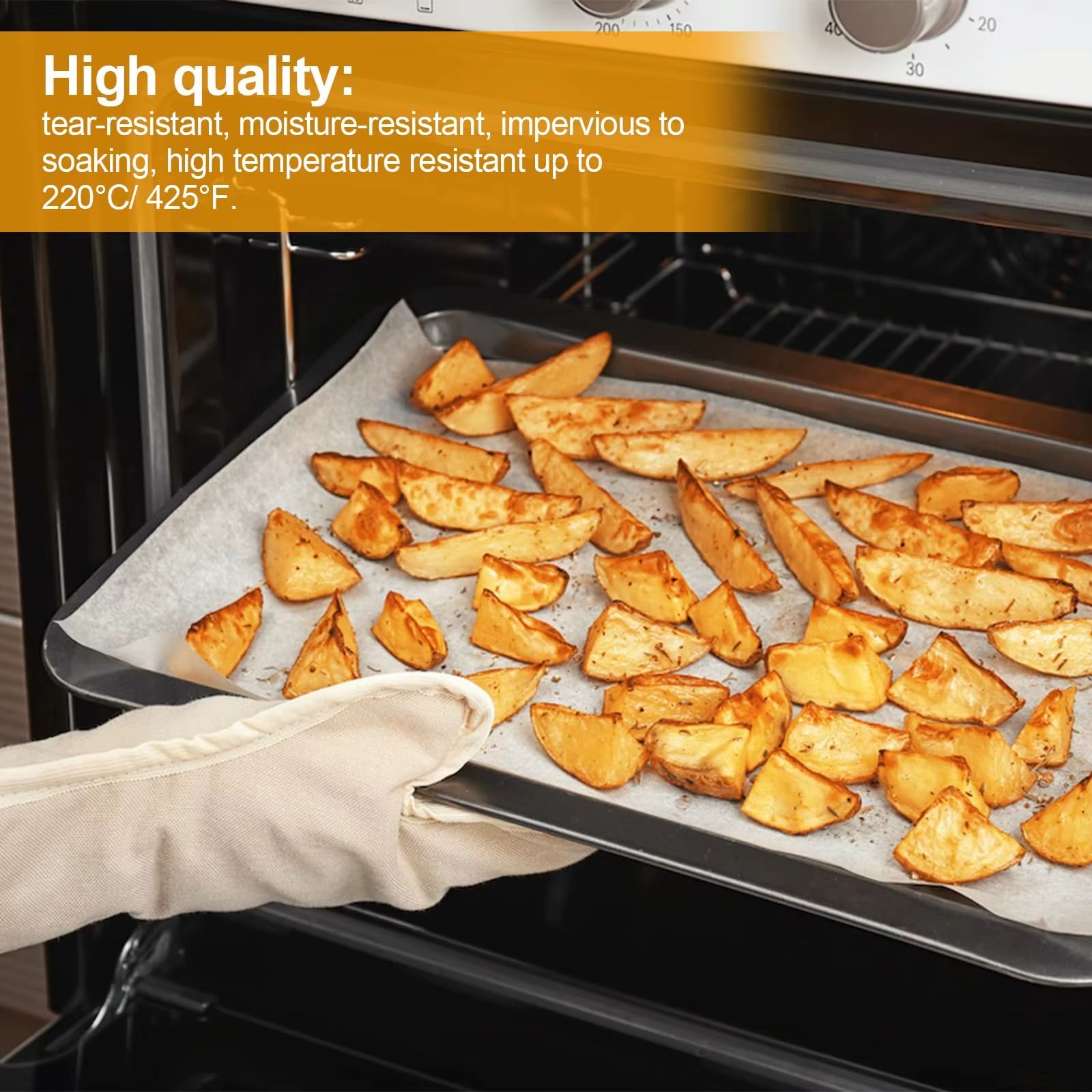 Food-Grade, Non-Stick, Greaseproof Baking & Wrapping Paper for Oven, Air Fryer & Cooking Use. Parchment Paper- White Sheets – 30 x 20 INCH / 76 x 51 CM