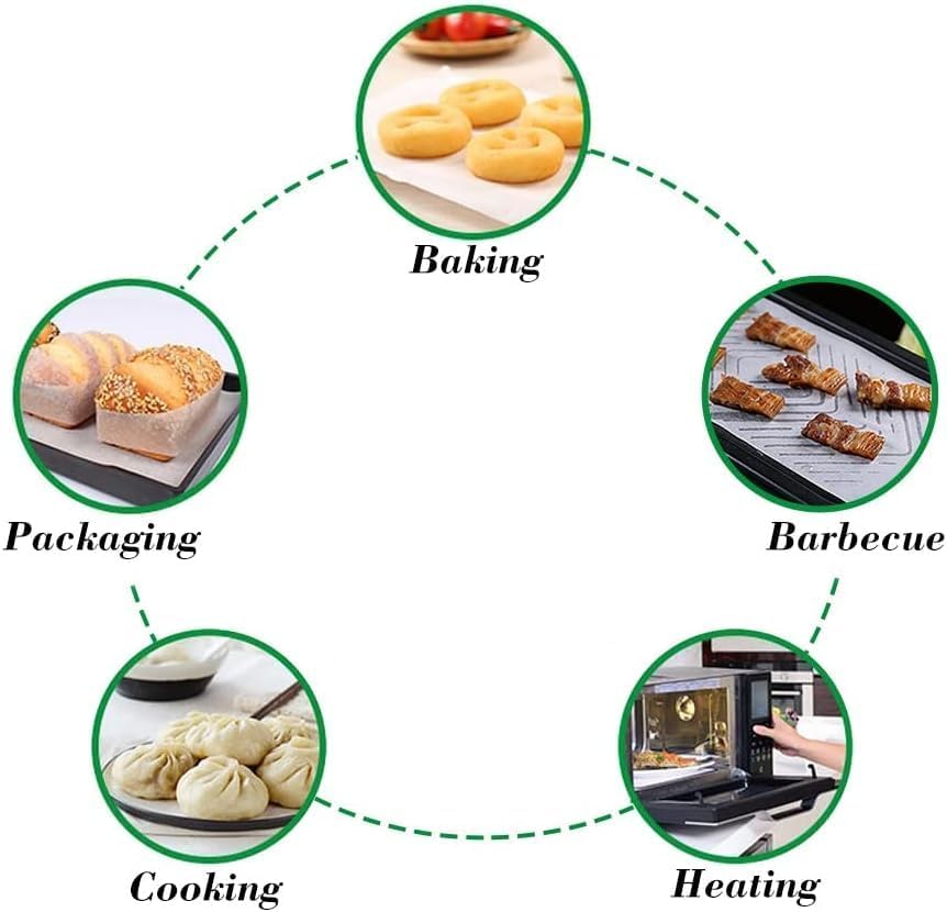 Food-Grade, Non-Stick, Greaseproof Baking & Wrapping Paper for Oven, Air Fryer & Cooking Use. Parchment Paper- White Sheets – 30 x 20 INCH / 76 x 51 CM