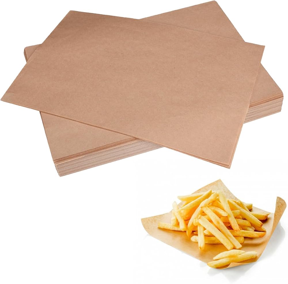Food-Grade, Non-Stick, Greaseproof Baking & Wrapping Paper for Oven, Air Fryer & Cooking Use. Parchment Paper- White Sheets – 30 x 20 INCH / 76 x 51 CM