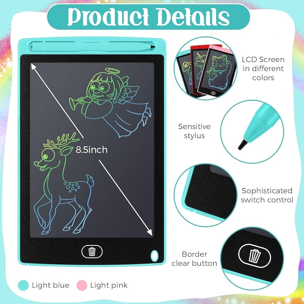 8.5 Inch LCD Writing Tablet for Kids 🎨✏️ | Electronic Drawing Board | Reusable Digital Notepad | Learning & Creativity Toy | Eye-Friendly Screen | Educational Gift