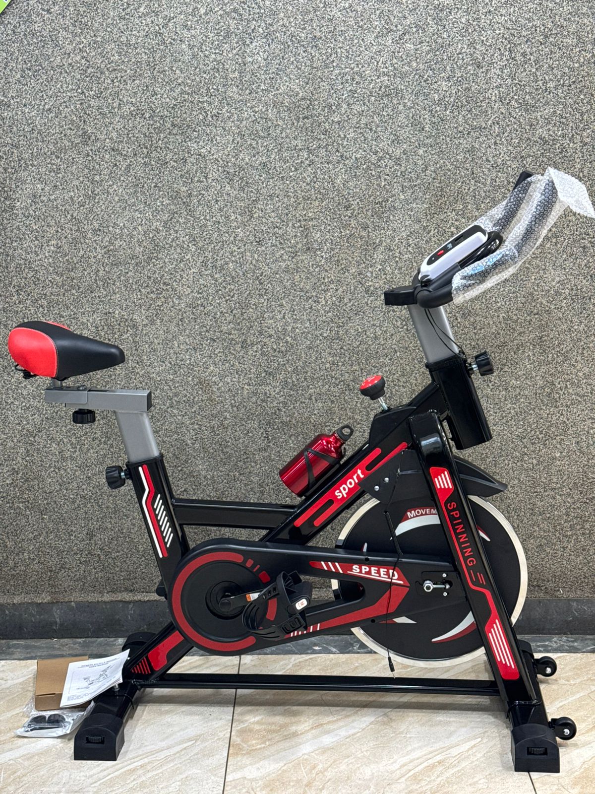 [LIMITED STOCK]  Spin Bike 🚴‍♂️ | Indoor Exercise Bike | Belt Drive Stationary Cycling Bike | Comfortable Cushioned Seat | Home Cardio Workout Training Bike