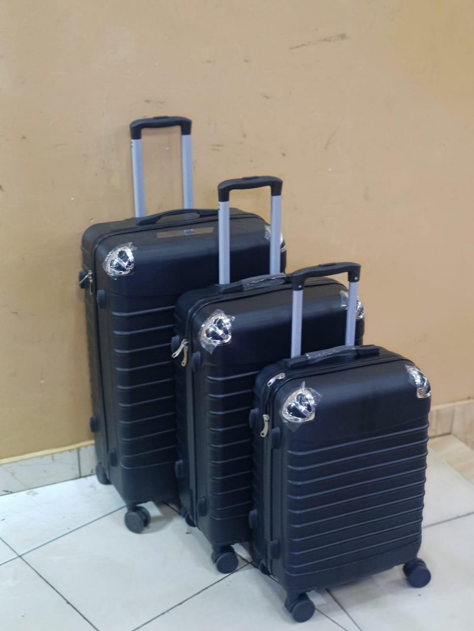 3-in-1 Luxury Fibre Suitcase 🧳 | Spinner Wheels, Telescopic Handles & Compression Straps | Travel Bag Set ✈️ | 63/57/48cm Multi-Size