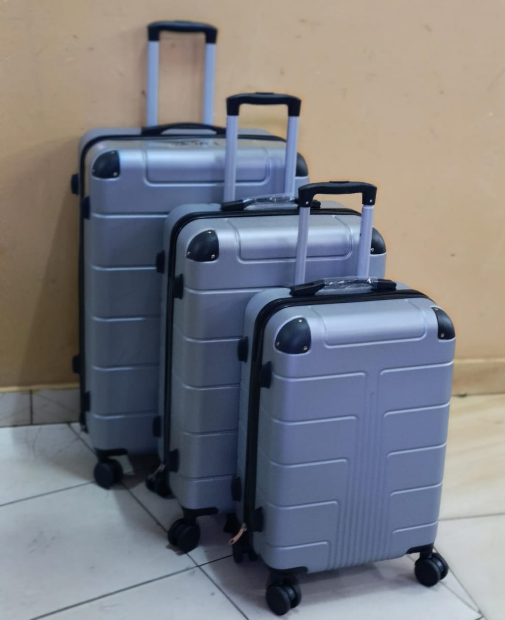 3-in-1 Luxury Fibre Suitcase 🧳 | Spinner Wheels, Telescopic Handles & Compression Straps | Travel Bag Set ✈️ | 63/57/48cm Multi-Size