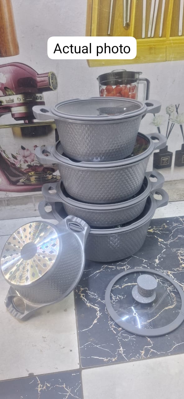 Lucky Rain 10-Piece Nonstick Granite Cookware Set 🍳✨ | Premium Sufuria Set | Durable, Easy-Clean Pots & Pans | 3 Colour Options