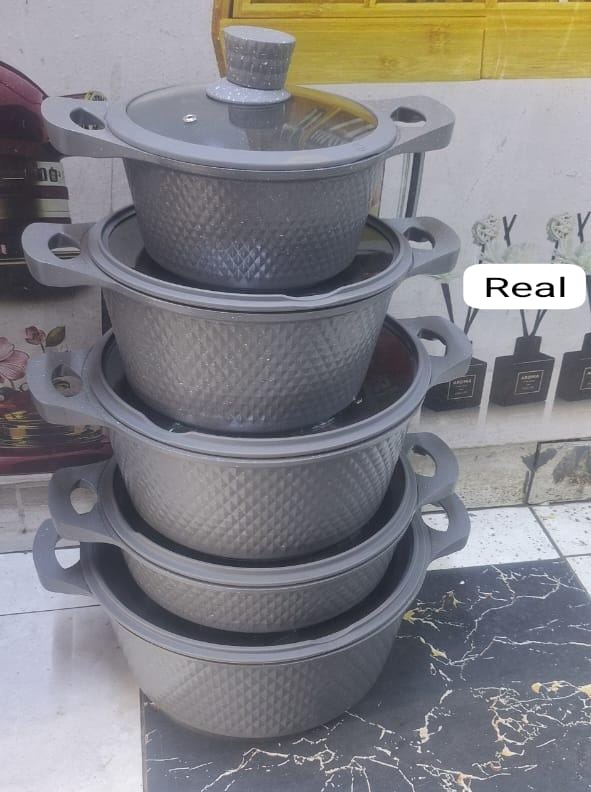 Lucky Rain 10-Piece Nonstick Granite Cookware Set 🍳✨ | Premium Sufuria Set | Durable, Easy-Clean Pots & Pans | 3 Colour Options