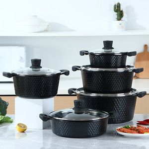 Lucky Rain 10-Piece Nonstick Granite Cookware Set 🍳✨ | Premium Sufuria Set | Durable, Easy-Clean Pots & Pans | 3 Colour Options