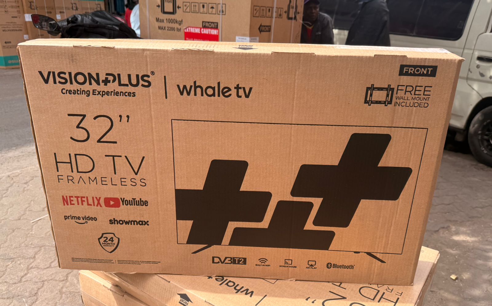 📺🔥Vision Plus  Smart Android Whale TV 📺🔥 | HD LED Display | Wi-Fi, Bluetooth | Netflix, YouTube, Google Play | Frameless Design | Energy Saving[FREE WALL MOUNT INCLUDED]