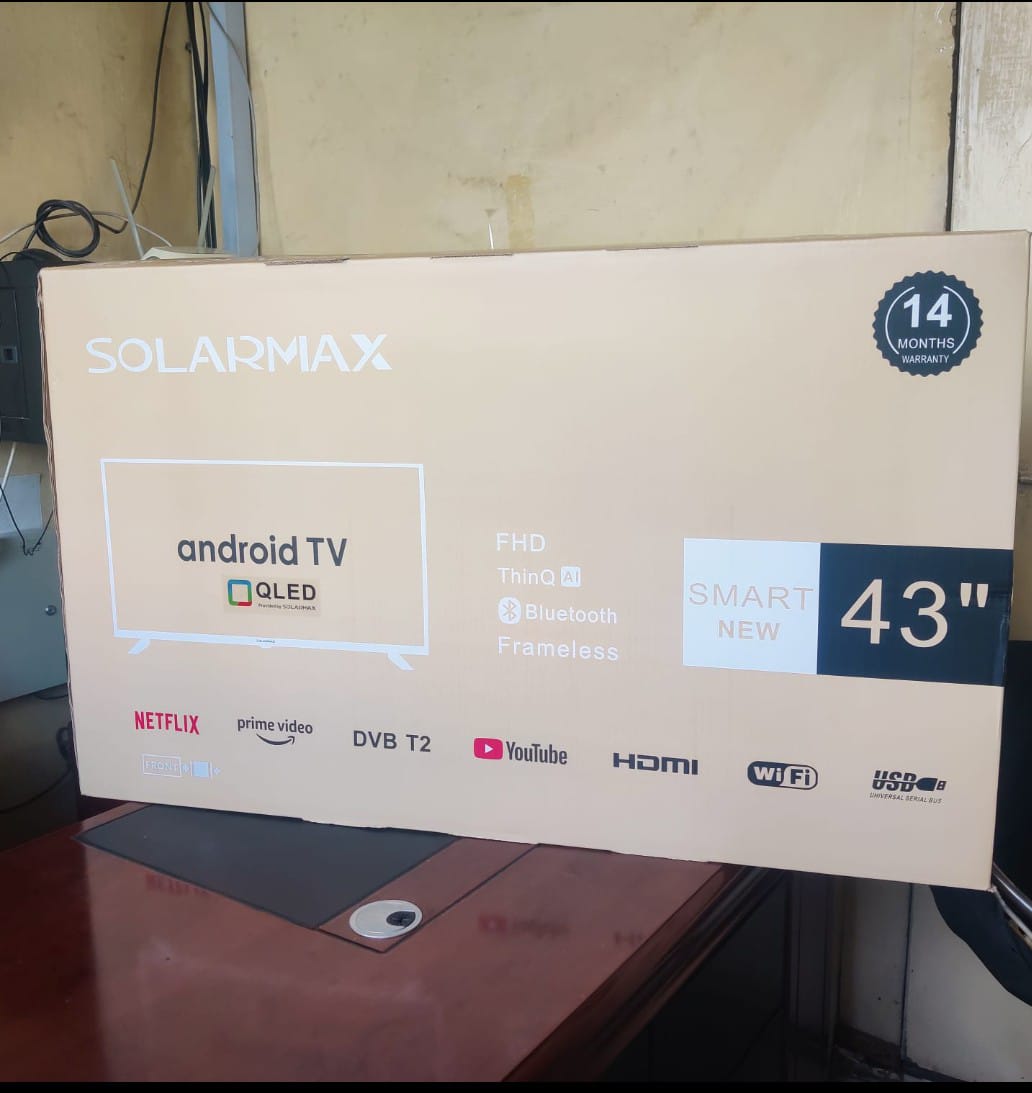 Solarmax 43 Inch Qled Smart Android  TV 📺 Bluetooth + WiFi | Full HD Display | Netflix YouTube | Frameless Smart Television