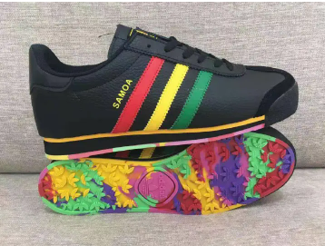 Black Rasta New Arrivals Original Adidas Samoa Shoes, High Quality Fashion Sneakers