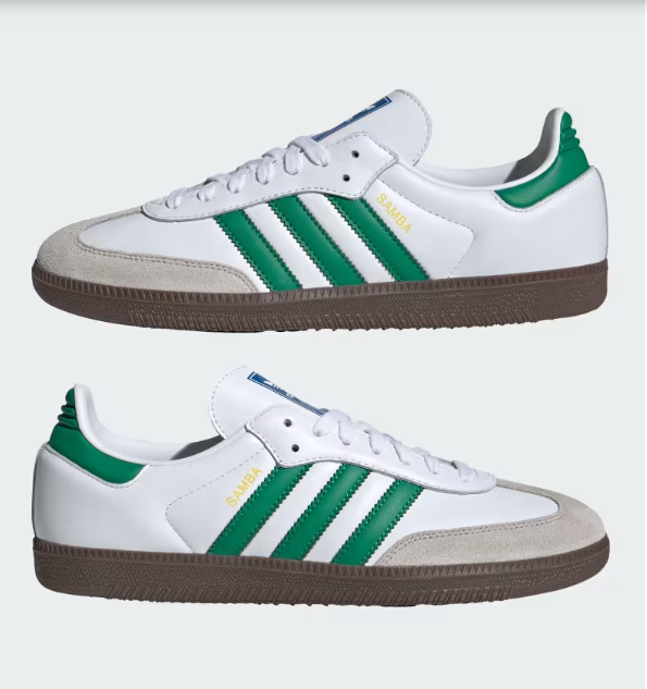 OFFER! UNISEX Original Authentic Samba white/Green Size 37-45 Men's/ Women Fashion Shoes Casual Sneakers