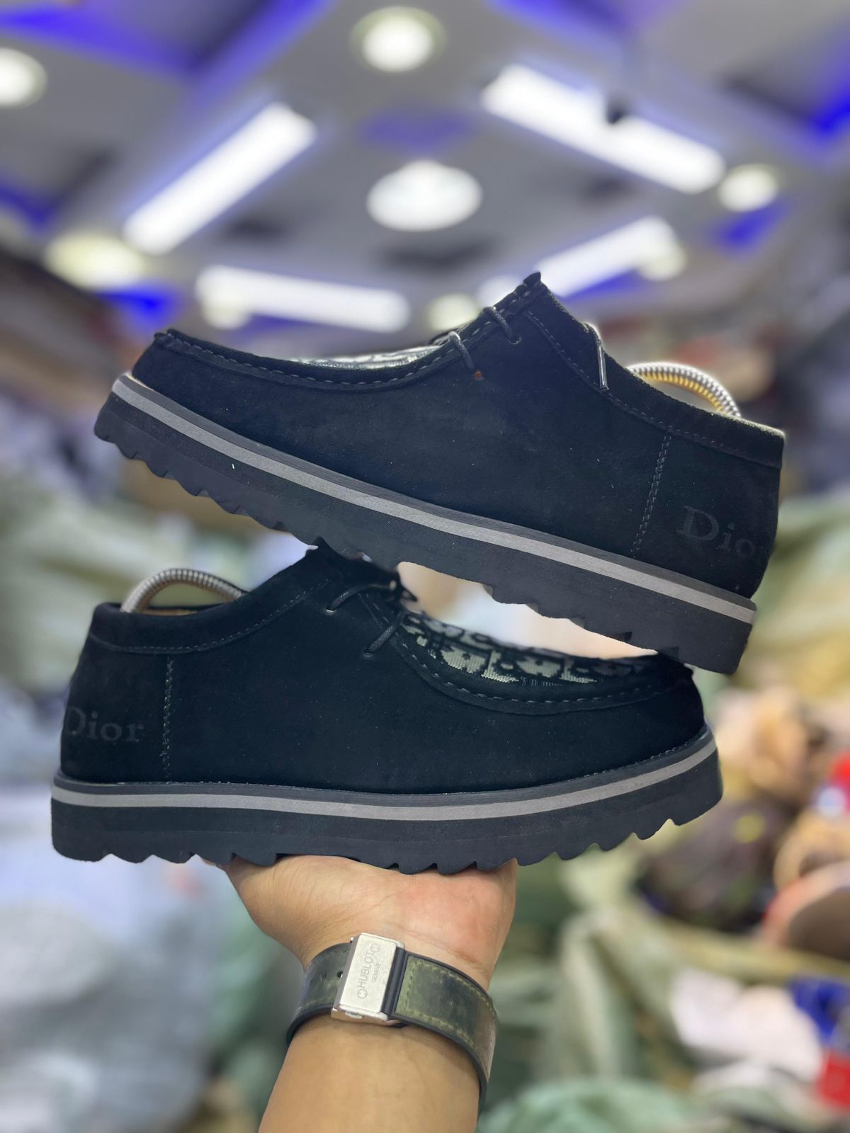 Men's Original Dior Clarks Chukka Boots,New Fashion Casual High Top Clarks Wallabees Men's Lace Up Boots