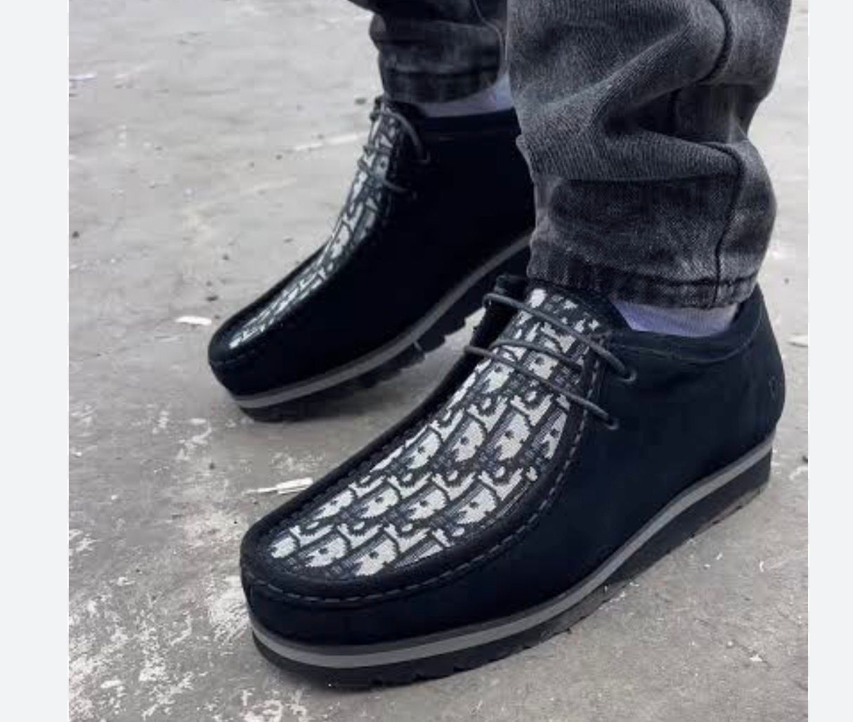 Men's Original Dior Clarks Chukka Boots,New Fashion Casual High Top Clarks Wallabees Men's Lace Up Boots