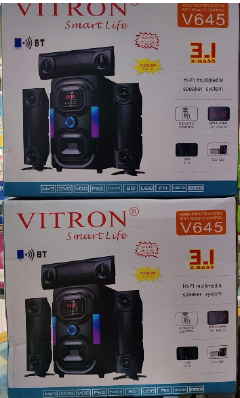 🎶 Big Bass 🔊 Bluetooth Vitron V645 3.1 CH Subwoofer Speaker System AC/DC Bluetooth USB Support SD Card support woofer 10000W PMPO Aux/Digital FM support
