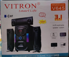 🎶 Big Bass 🔊 Bluetooth Vitron V645 3.1 CH Subwoofer Speaker System AC/DC Bluetooth USB Support SD Card support woofer 10000W PMPO Aux/Digital FM support
