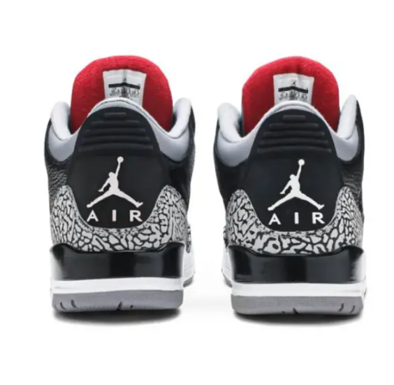 Fancy Air J3 Retro 'Cement' 2011 , Fashion Sneakers Black/Varsity Red-Cement Grey