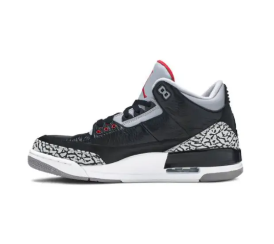 Fancy Air J3 Retro 'Cement' 2011 , Fashion Sneakers Black/Varsity Red-Cement Grey