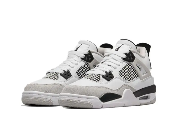 ORIGINAL AIR JORDAN 4 RETRO Military Black Sneakers, High Quality Fashion Men's Shoes J4 Sneakers