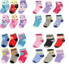 6 Pairs Cute Cotton Baby Socks – Newborn to Toddler (0–12 Months / 1–3 Years) – Soft, Breathable & Assorted Colors (Unisex)
