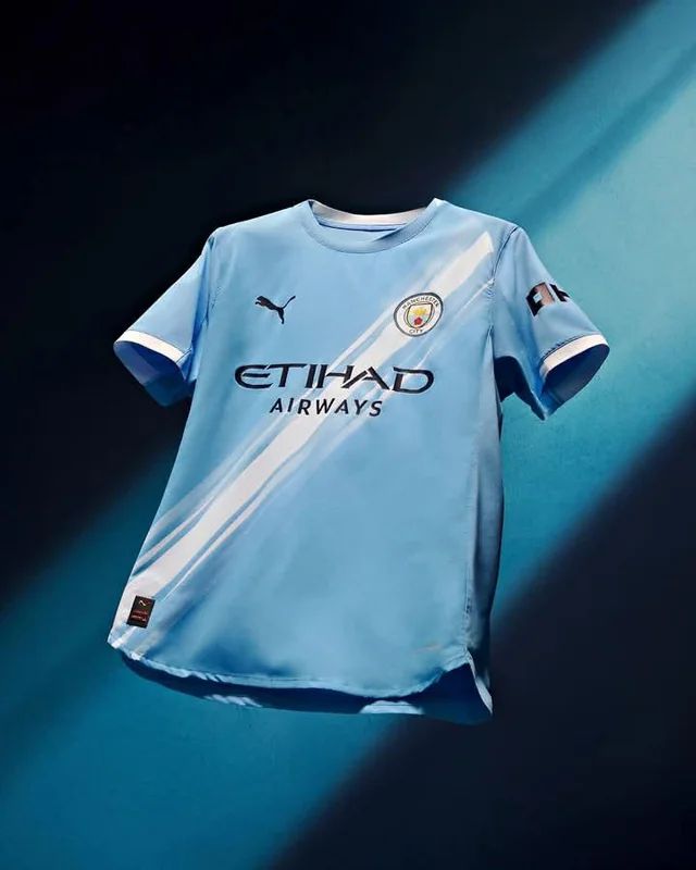 Man City Home Football Jersey 2024/25 – Premium Quality Breathable Blue Kit for Men, Lightweight Match & Training Shirt
