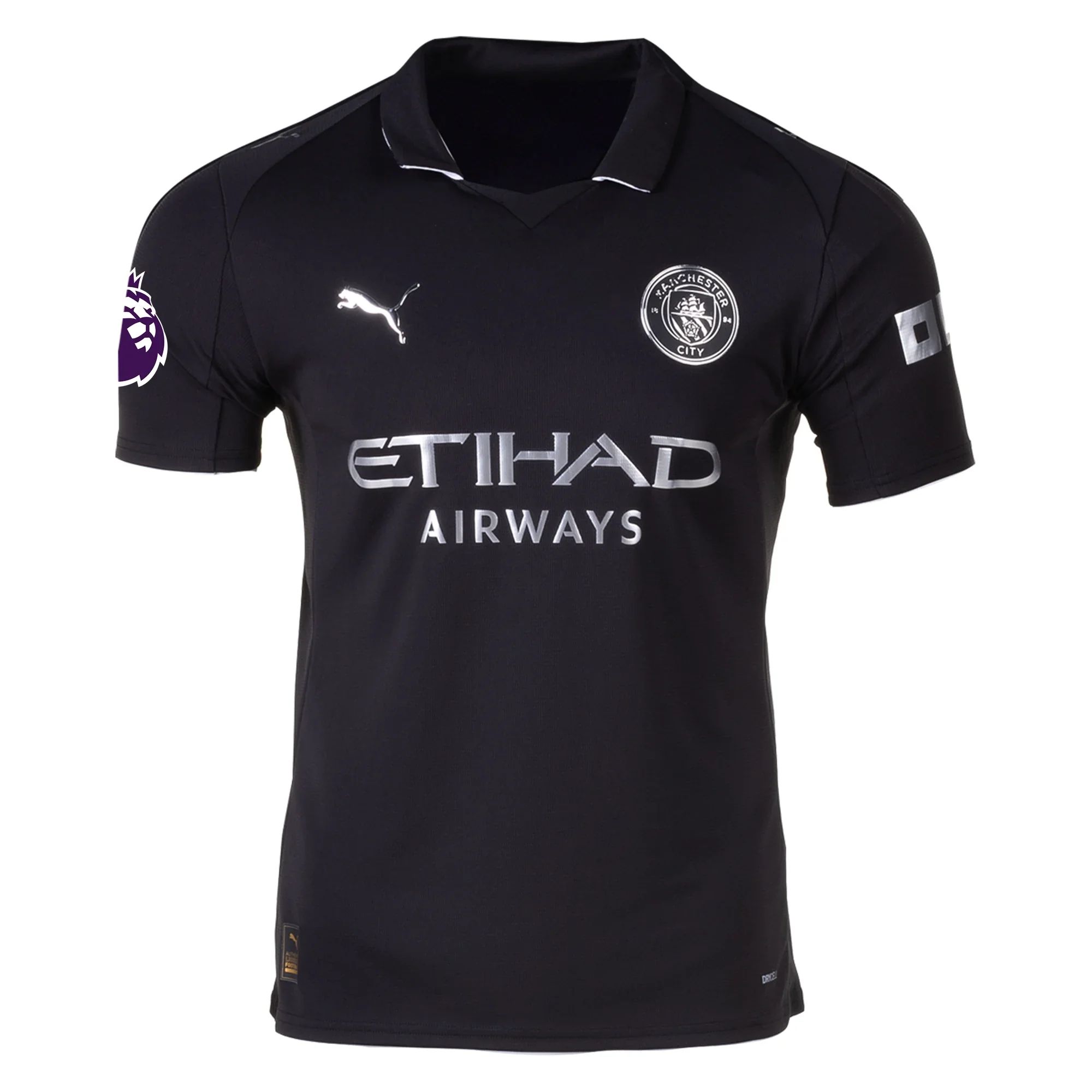 Man City Black Performance Football Jersey – Sleek, Modern, Sweat-Resistant Match Kit with Premium Comfort Design