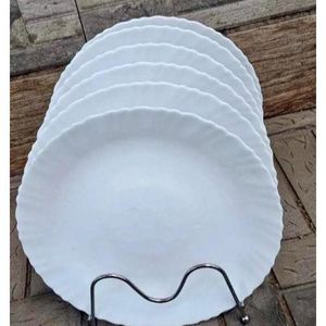 Opal 10.5-Inch Ceramic Dinner Plate Set – 6-Piece Elegant Tableware for Home & Restaurants (Black, white)