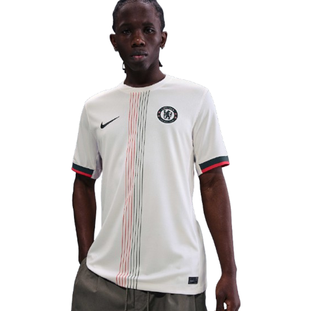 Chelsea 25/26 away white jersey. Lightweight, breathable, and quick-dry. Perfect for football, gym, training, and casual wear. Comfortable premium fit.