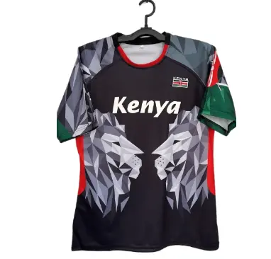 Kenyan Black Rugby Jersey – Limited Street Edition | Bold “Kosa Uchekwe” Design | Men’s National Pride Wear for Game, Gym & Everyday Style