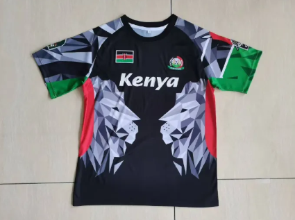Kenyan Black Rugby Jersey – Limited Street Edition | Bold “Kosa Uchekwe” Design | Men’s National Pride Wear for Game, Gym & Everyday Style