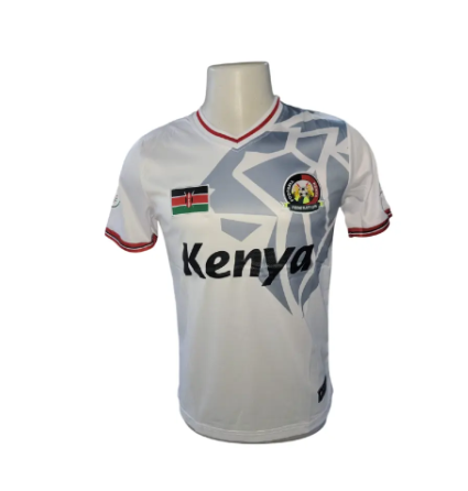 Kenyan White National Football Team Jersey – “Twende Stars” Edition | Official Style Harambee Supporters Shirt | Breathable, Lightweight & Proudly Kenyan