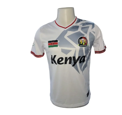 Kenyan White National Football Team Jersey – “Twende Stars” Edition | Official Style Harambee Supporters Shirt | Breathable, Lightweight & Proudly Kenyan