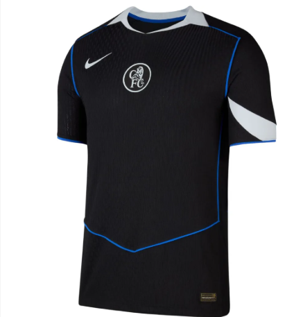 Chelsea 25/26 Black Away Kit Jersey – High-Quality Soccer Shirt for Training and Match Wear