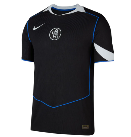 Chelsea 25/26 Black Away Kit Jersey – High-Quality Soccer Shirt for Training and Match Wear