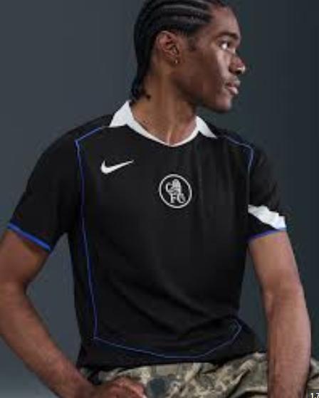 Chelsea 25/26 Black Away Kit Jersey – High-Quality Soccer Shirt for Training and Match Wear