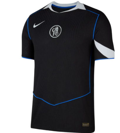 Chelsea 25/26 Black Away Kit Jersey – High-Quality Soccer Shirt for Training and Match Wear