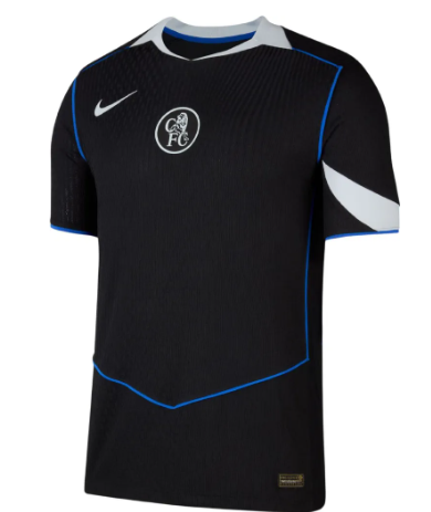 Chelsea 25/26 Black Away Kit Jersey – High-Quality Soccer Shirt for Training and Match Wear
