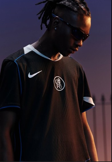 Chelsea 25/26 Black Away Kit Jersey – High-Quality Soccer Shirt for Training and Match Wear