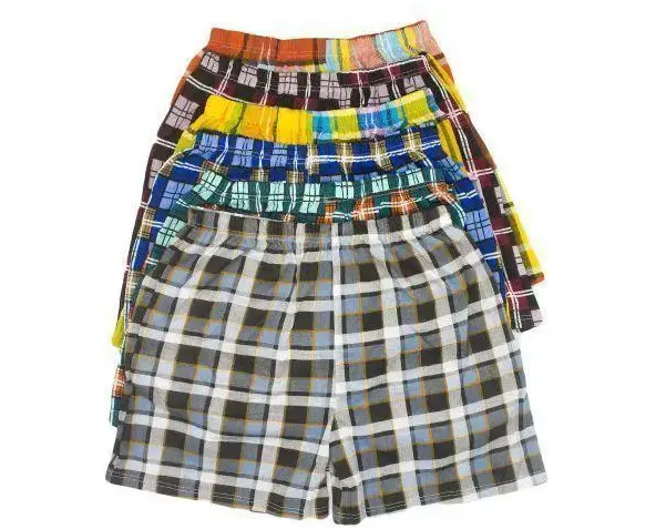 6-Pcs Men’s Checked Cotton Boxer Shorts – 100% Pure Cotton, Classic Comfort & Timeless Style.