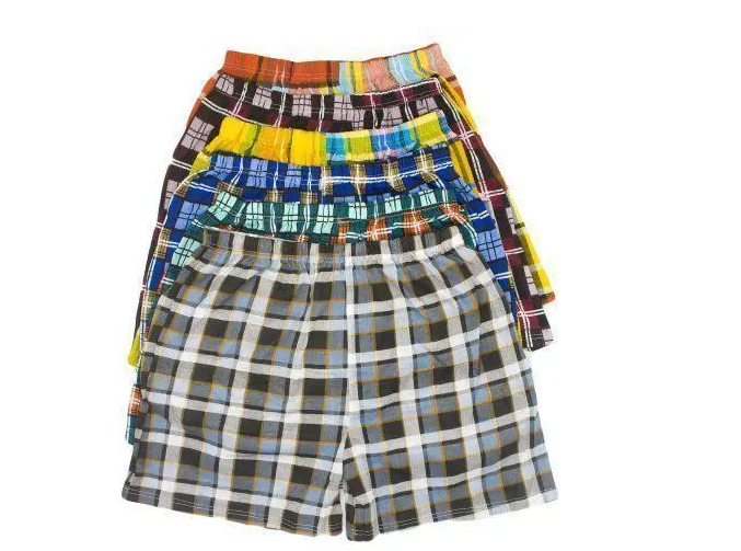 6-Pcs Men’s Checked Cotton Boxer Shorts – 100% Pure Cotton, Classic Comfort & Timeless Style.