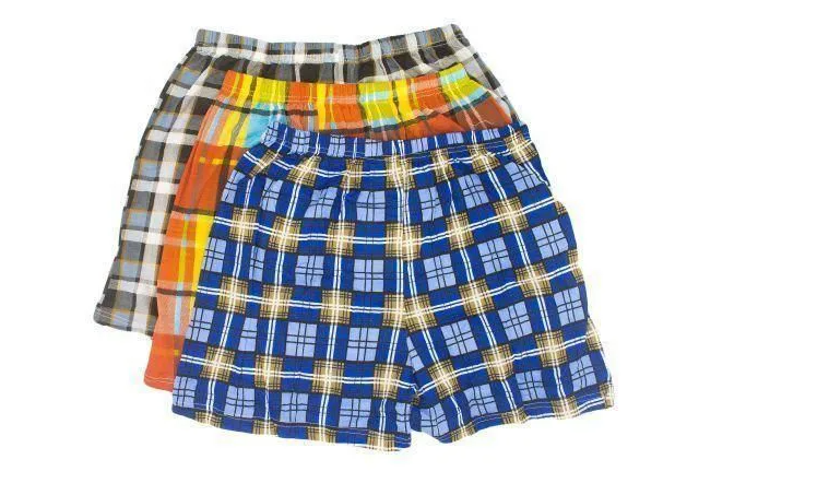 6-Pcs Men’s Checked Cotton Boxer Shorts – 100% Pure Cotton, Classic Comfort & Timeless Style.