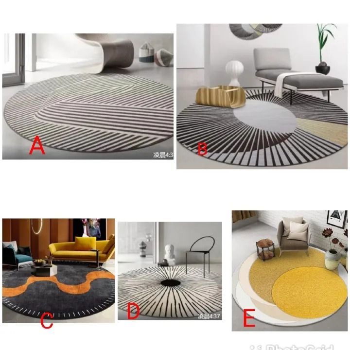 Designer round rugs 80 cm diameter .Round Carpet Soft Fleece Mat Anti-Slip Area Rug Kids, Dining , sitting ,Bedroom Mats